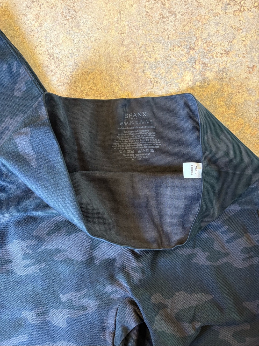 SPANX Black & Dark Gray Camo High-Waist Leggings